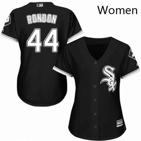 Womens Majestic Chicago White Sox 44 Bruce Rondon Replica Black Alternate Home Cool Base MLB Jersey